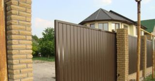 Купить откатные ворота из профнастила Дедовск, цена от 1741 руб.